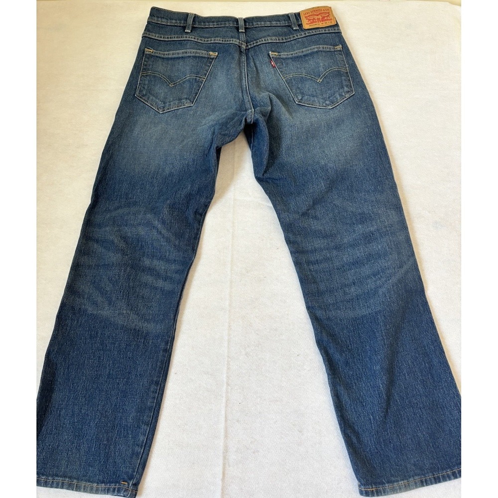 Levis Jeans Mens 35x30 Blue Denim Western Fit Straight Leg Adult - Picture 11 of 12